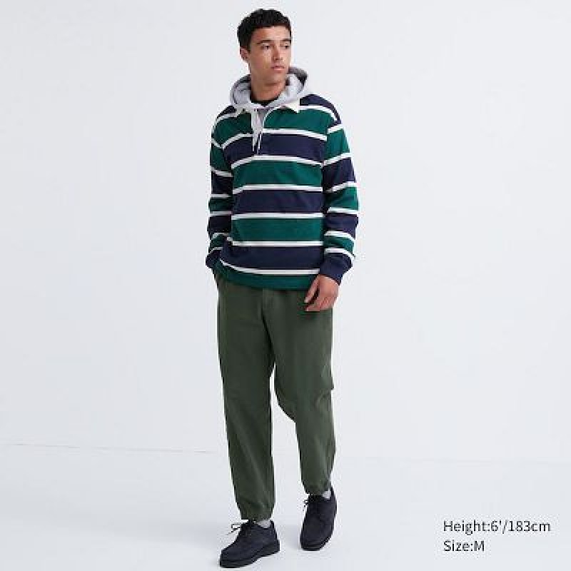 Green Uniqlo Washed Jersey Women Joggers | 6449431