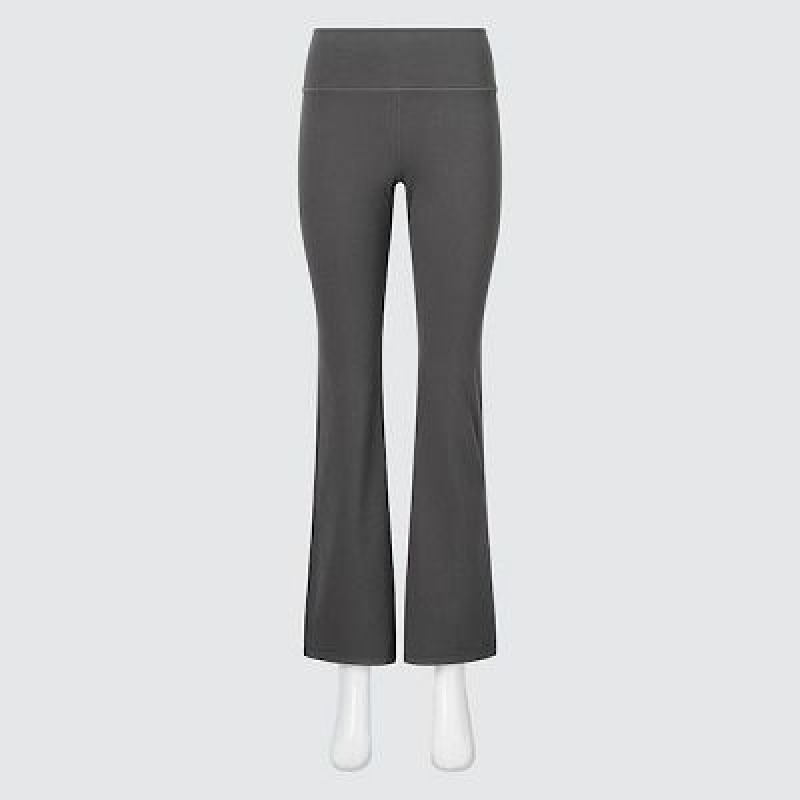 Grey Uniqlo AIRism Soft Flare Women Pants | 2630001