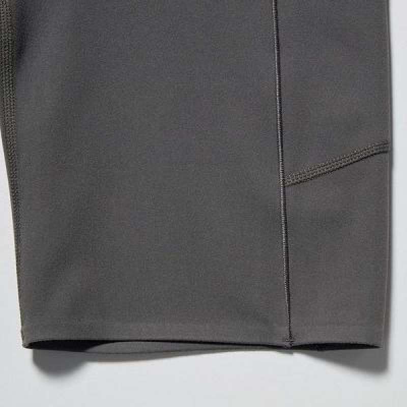 Grey Uniqlo AIRism Soft Pocket Biker Women Shorts | 3449574