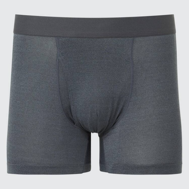 Grey Uniqlo Airism Heather Boxers Men Underwear | 1460406