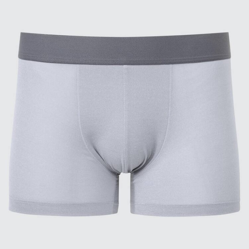 Grey Uniqlo Airism Heather Low Rise Boxers Men Underwear | 3596961