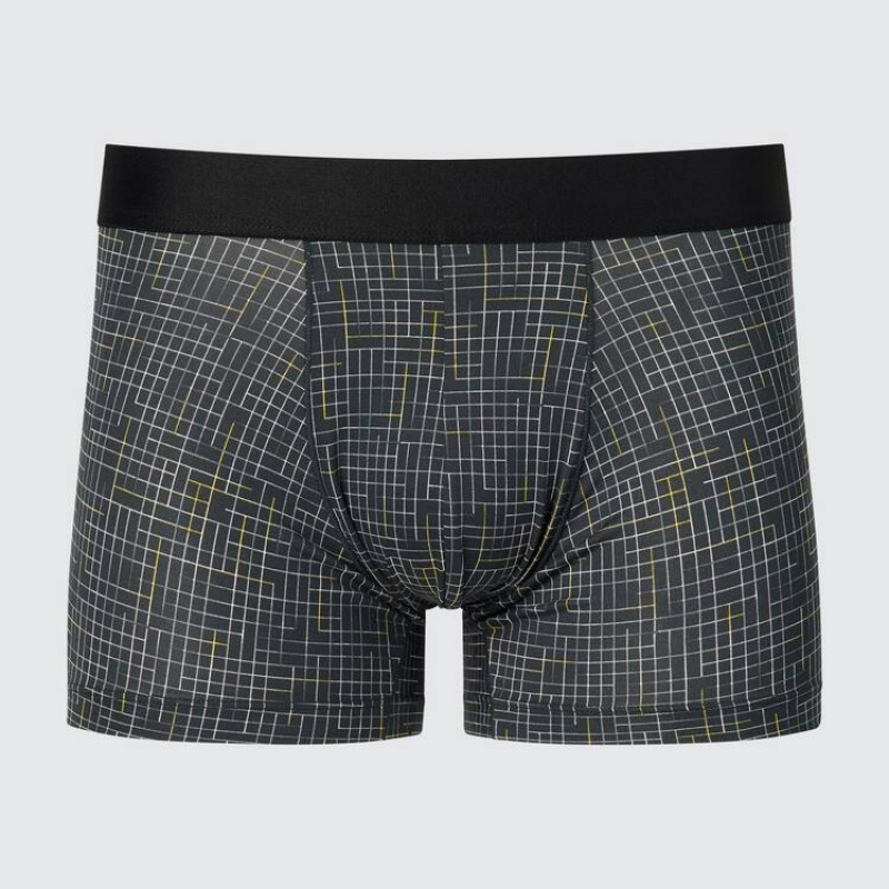 Grey Uniqlo Airism Low Rise Printed Boxers Men Underwear | 2929128