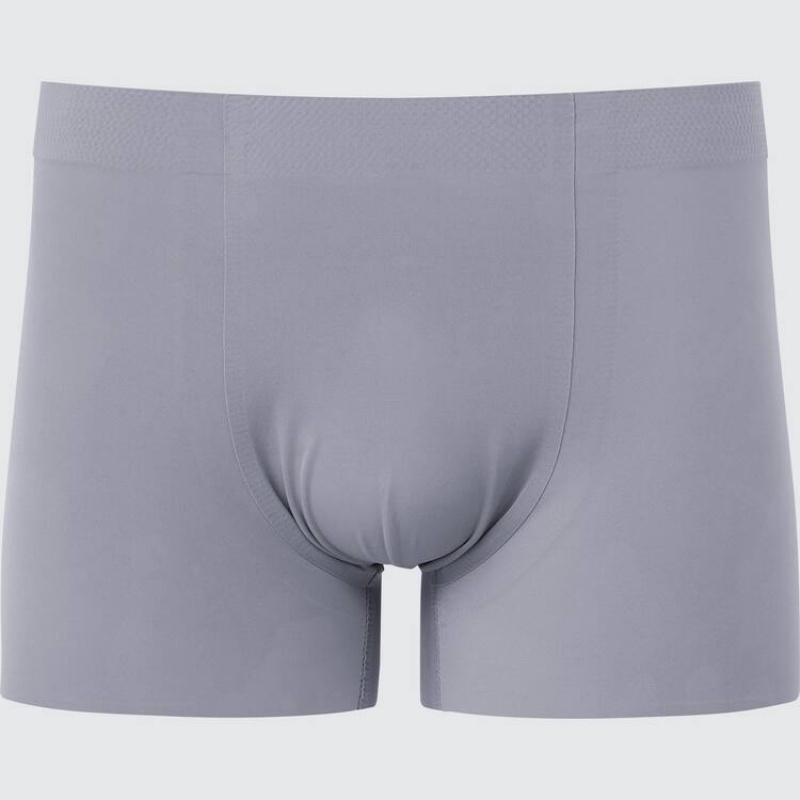 Grey Uniqlo Airism Ultra Seamless Boxer Men Underwear | 5758565