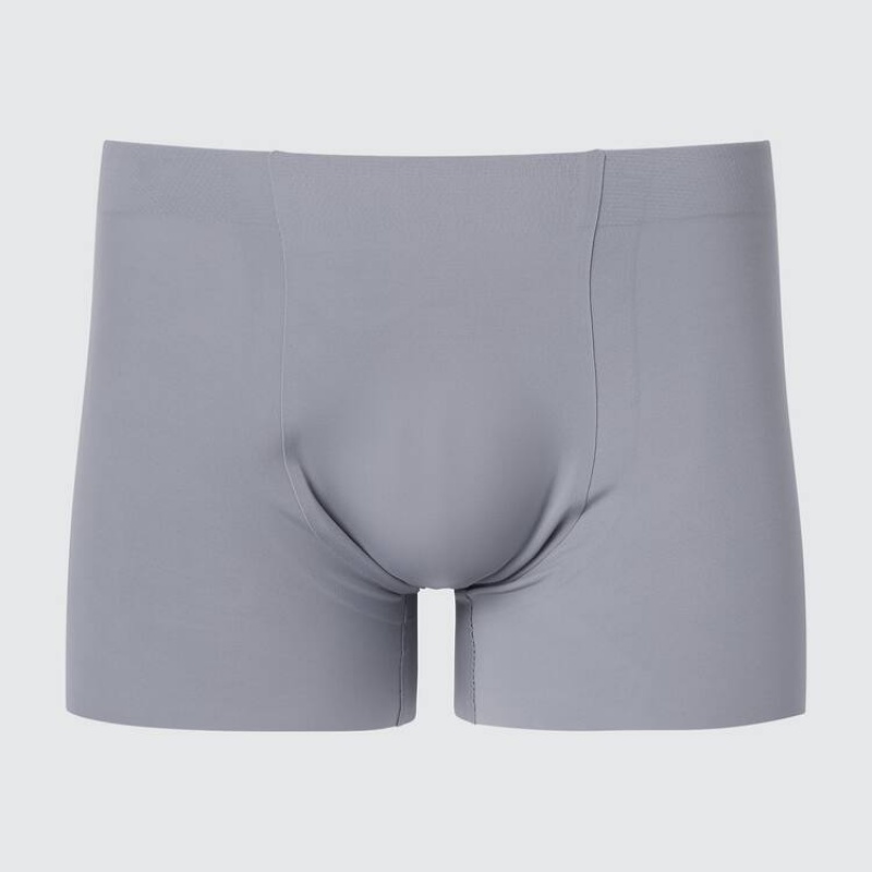 Grey Uniqlo Airism Ultra Seamless Boxers Men Underwear | 5085505
