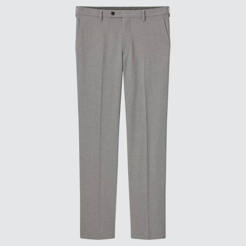 Grey Uniqlo Airsense Ultra Light Houndstooth Men Pants | 6358299