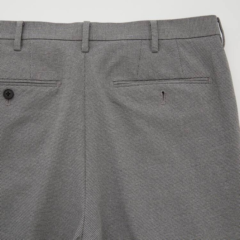 Grey Uniqlo Airsense Ultra Light Houndstooth Men Pants | 6358299
