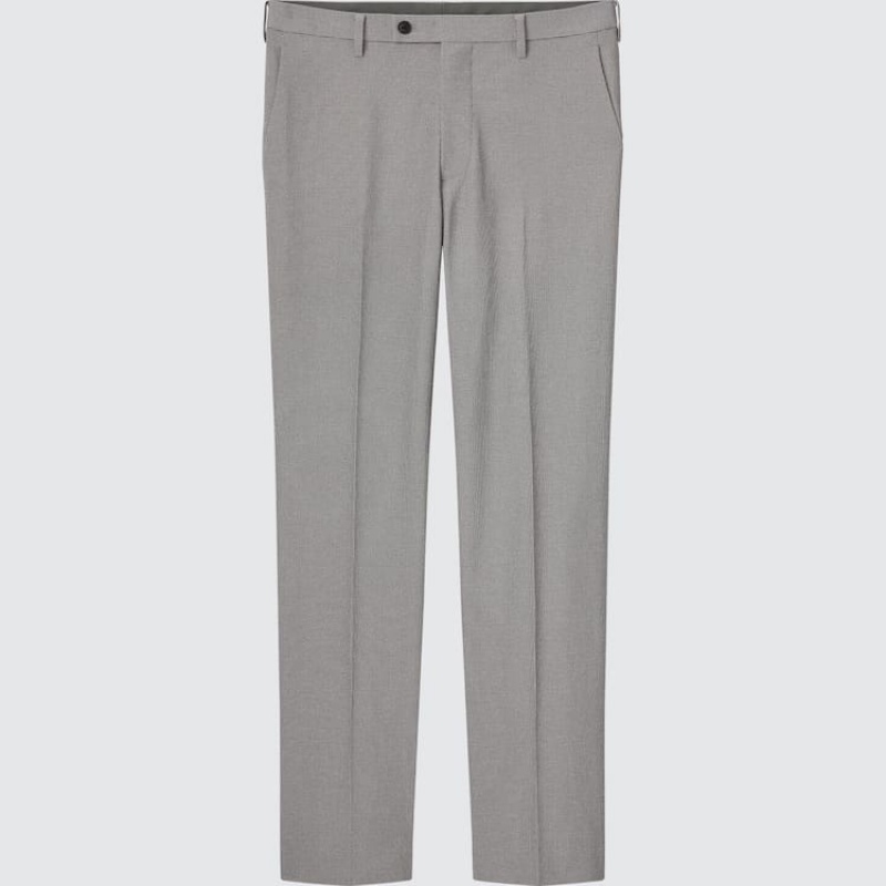 Grey Uniqlo Airsense Ultra Light Houndstooth Men Pants | 6358299