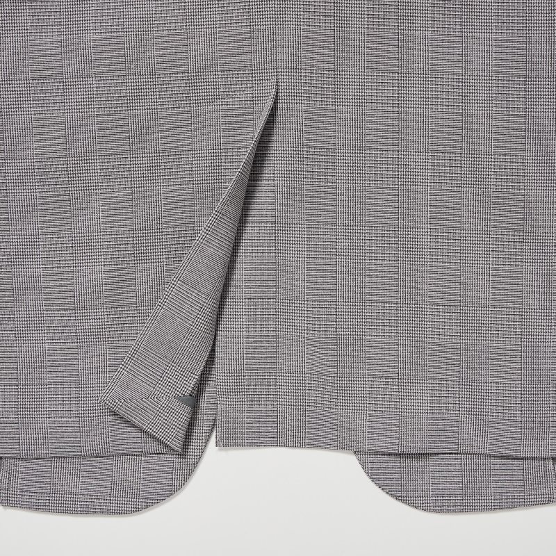 Grey Uniqlo Airsense Wool Like Glen Check Ultra Light Men Jackets | 3738501