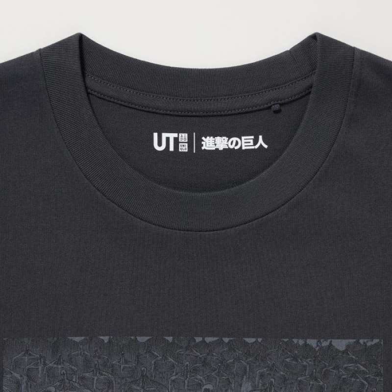 Grey Uniqlo Attack on Titan UT Short-Sleeve Women T Shirts | 3302282