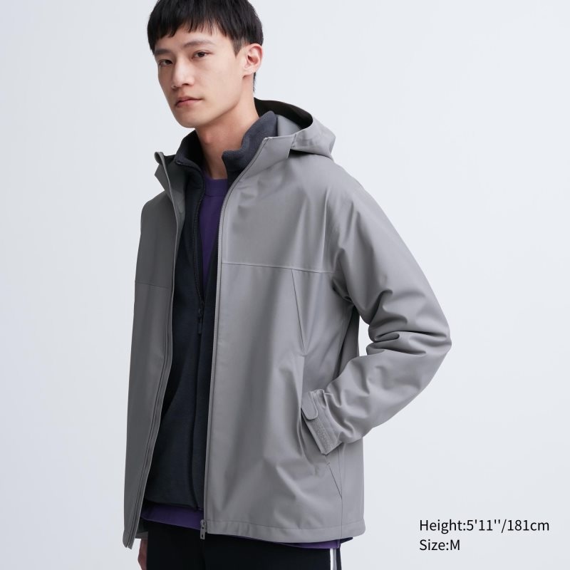 Grey Uniqlo Blocktech 3d Cut Men Parka | 7356902