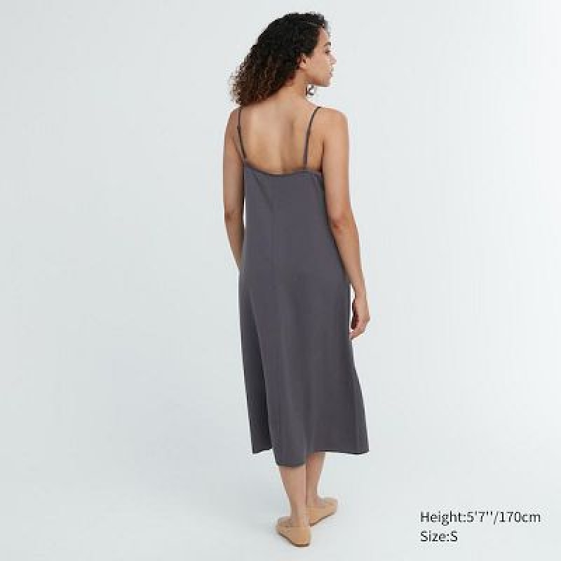 Grey Uniqlo Camisole Midi Women Dress | 171133