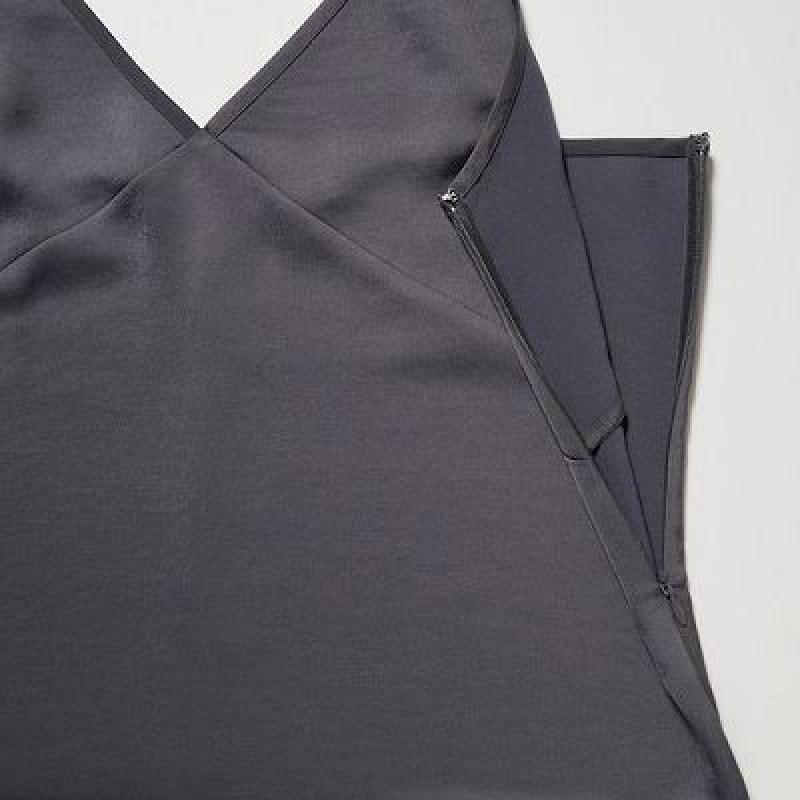 Grey Uniqlo Camisole Midi Women Dress | 171133