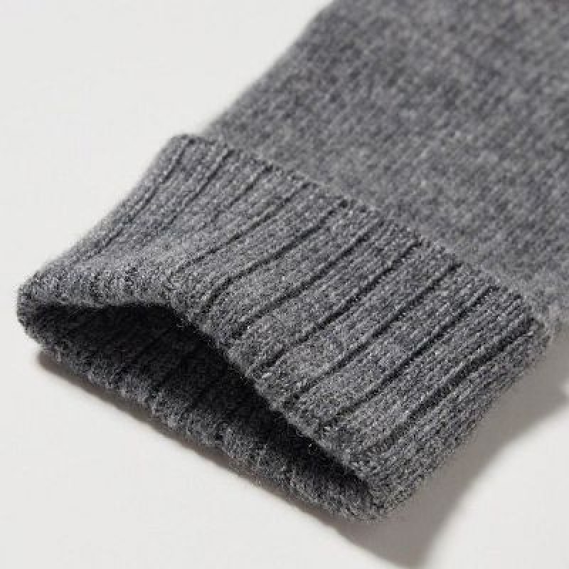 Grey Uniqlo Cashmere Knitted Women Gloves | 1154838