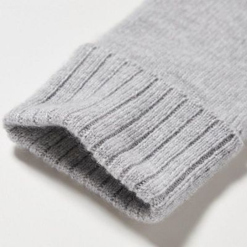 Grey Uniqlo Cashmere Knitted Women Gloves | 3022799
