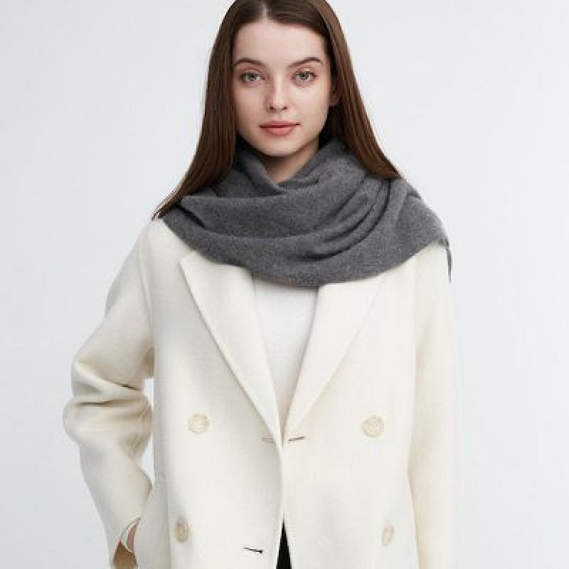 Grey Uniqlo Cashmere Women Scarves | 2717619