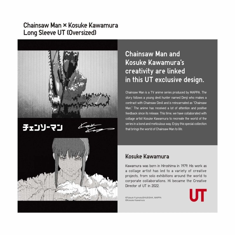 Grey Uniqlo Chainsaw Man × Kosuke Kawamura Ut Long-sleeve Graphic Men T Shirts | 750621