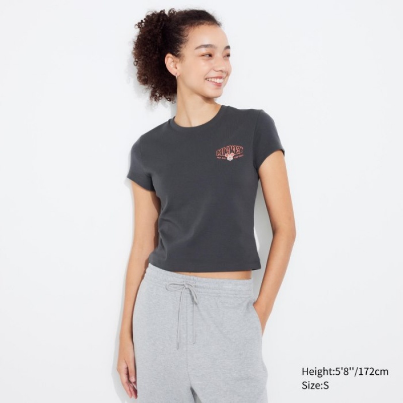 Grey Uniqlo Collection UT Short-Sleeve Women T Shirts | 7758051
