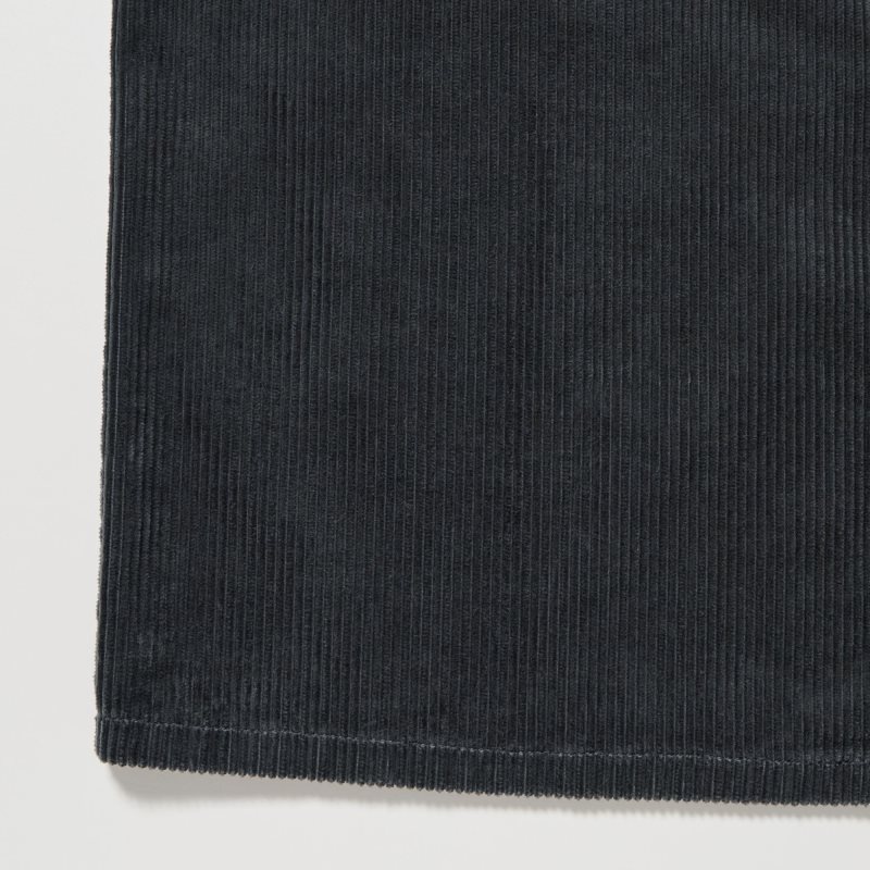 Grey Uniqlo Corduroy Work Long-sleeve Men Shirts | 933113