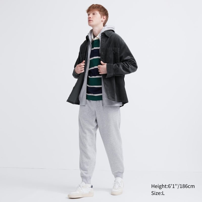 Grey Uniqlo Corduroy Work Long-sleeve Men Shirts | 933113