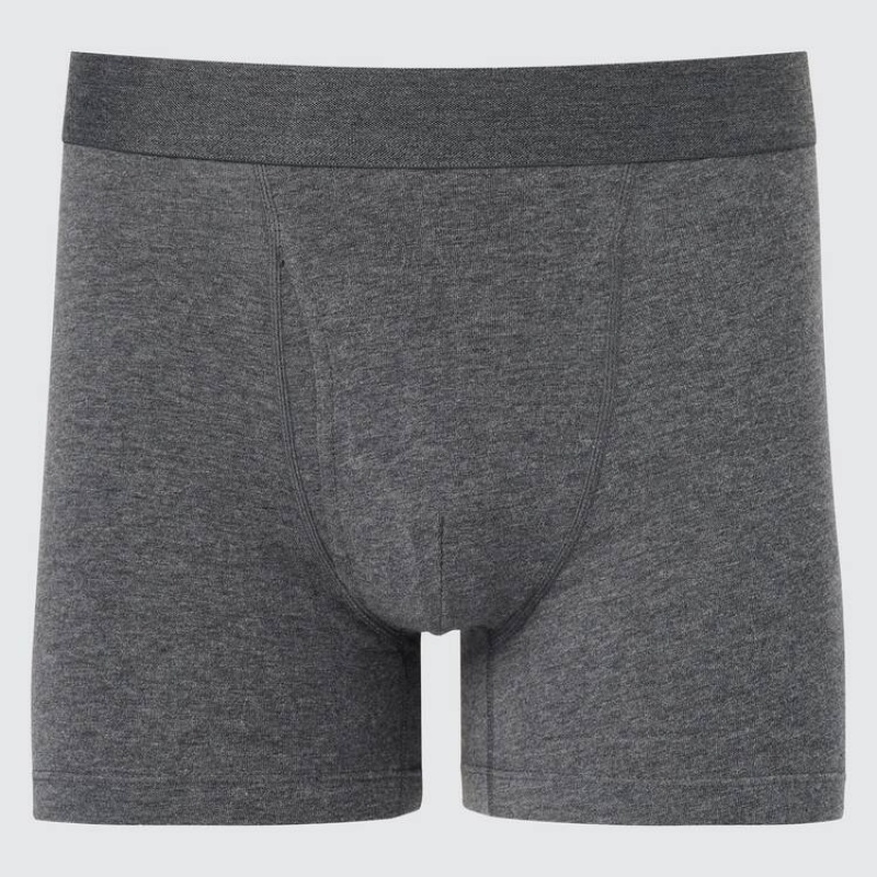 Grey Uniqlo Cotton Boxer Men Underwear | 7136079