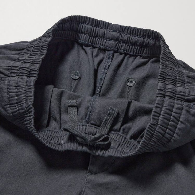 Grey Uniqlo Cotton Relaxed Fit Ankle Length Men Pants | 6684302