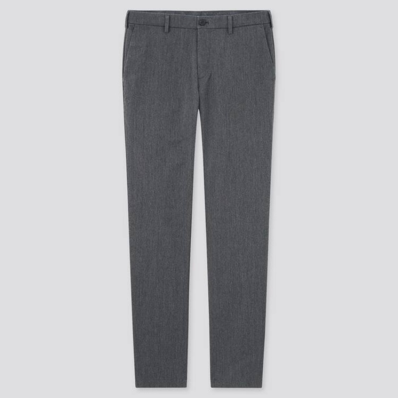 Grey Uniqlo Cotton Stretch Slim Fit Chinos Men Pants | 5556934