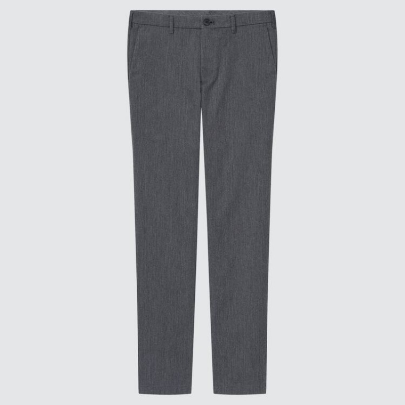 Grey Uniqlo Cotton Stretch Slim Fit Chinos Men Pants | 8210656