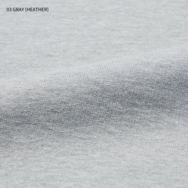 Grey Uniqlo Crew Neck Long-Sleeve Women Sweatshirts | 4895749