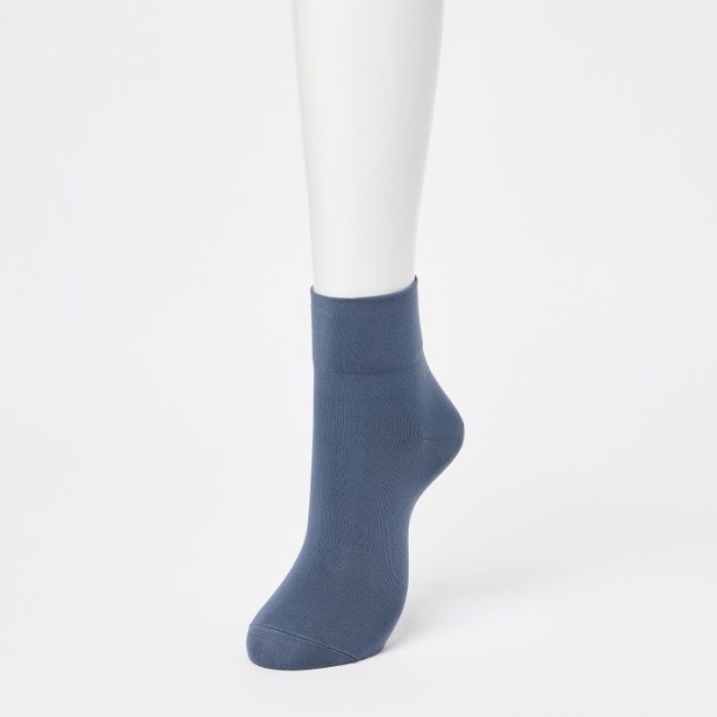 Grey Uniqlo Crew Tapered (3 Pairs) Women Socks | 4695615