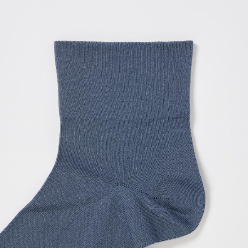 Grey Uniqlo Crew Tapered (3 Pairs) Women Socks | 4695615
