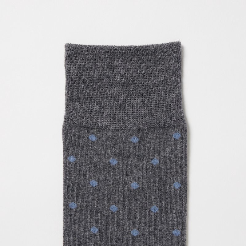 Grey Uniqlo Dotted Men Socks | 4575676