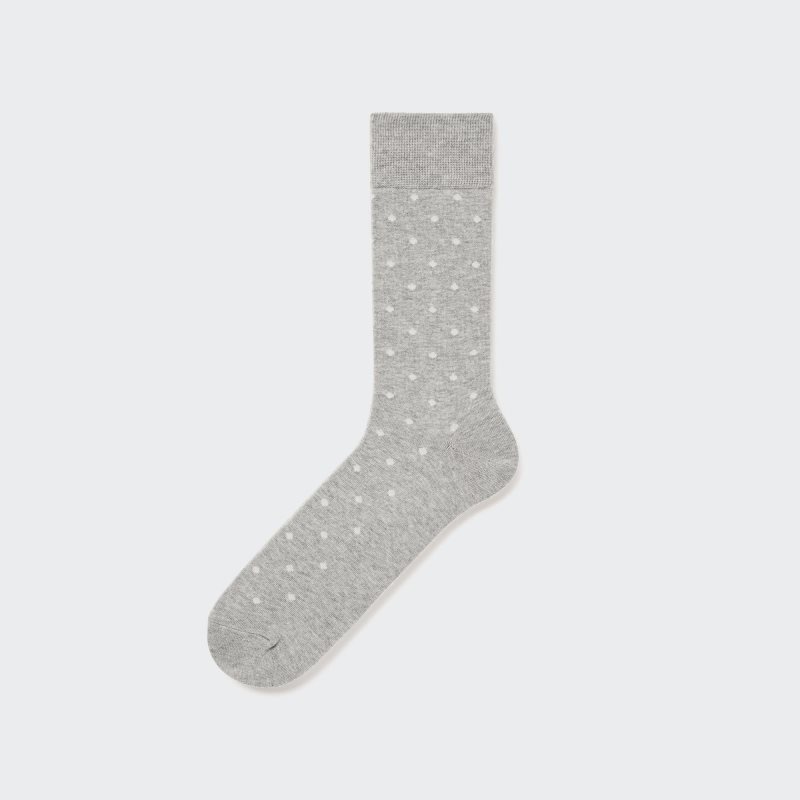 Grey Uniqlo Dotted Men Socks | 4910881