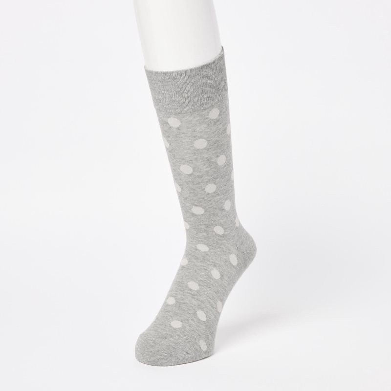 Grey Uniqlo Dotted Men Socks | 6664344