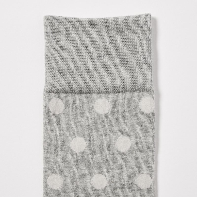 Grey Uniqlo Dotted Men Socks | 6664344