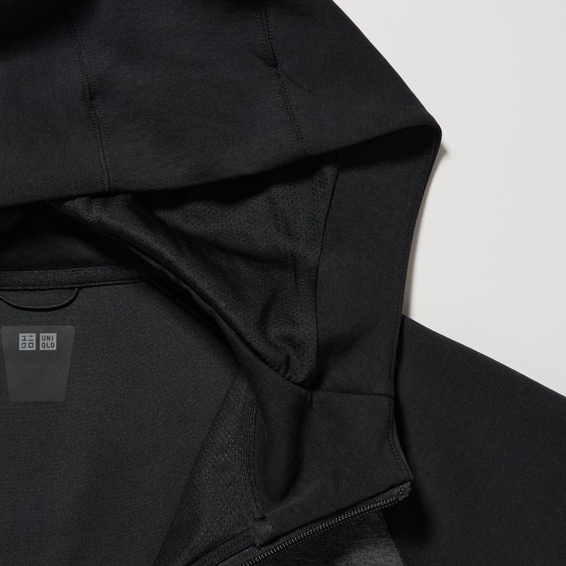 Grey Uniqlo Dry Stretch Sweat Full-zip Color Block Men Hoodie | 4810612