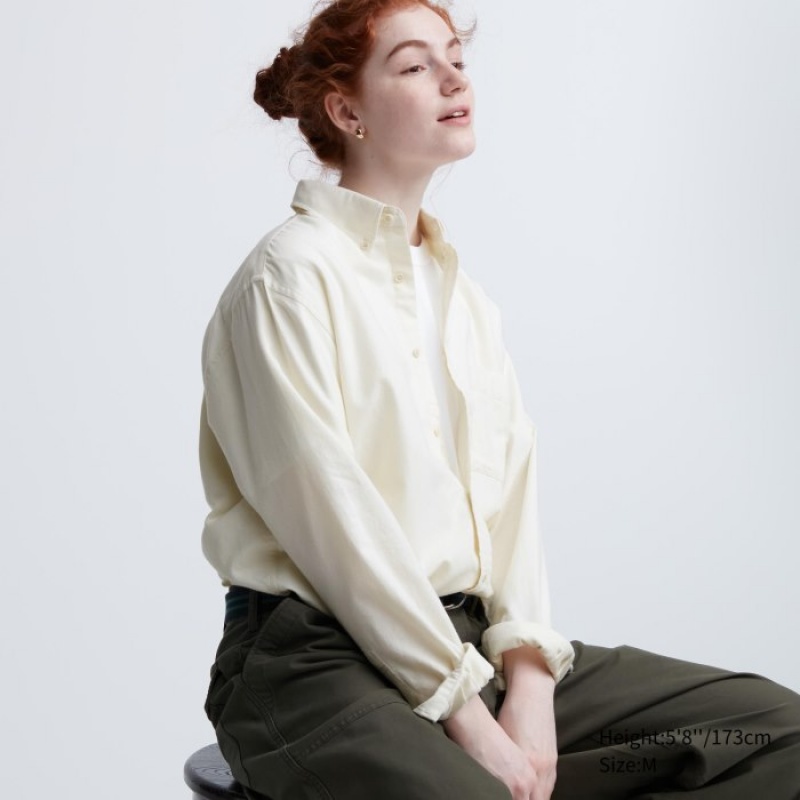 Grey Uniqlo Flannel Casual Women Shirts | 412226