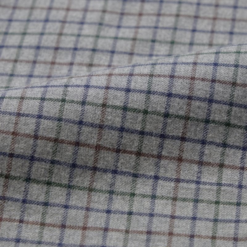 Grey Uniqlo Flannel Checked Long-sleeve Men Shirts | 2400815