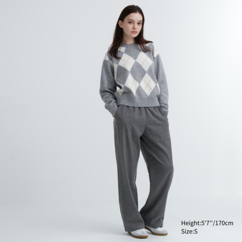 Grey Uniqlo Flannel Lounge Women Pants | 6275023