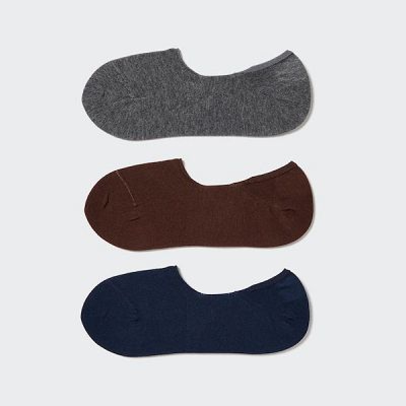 Grey Uniqlo Footsies (3 Pairs) Women Socks | 4635334