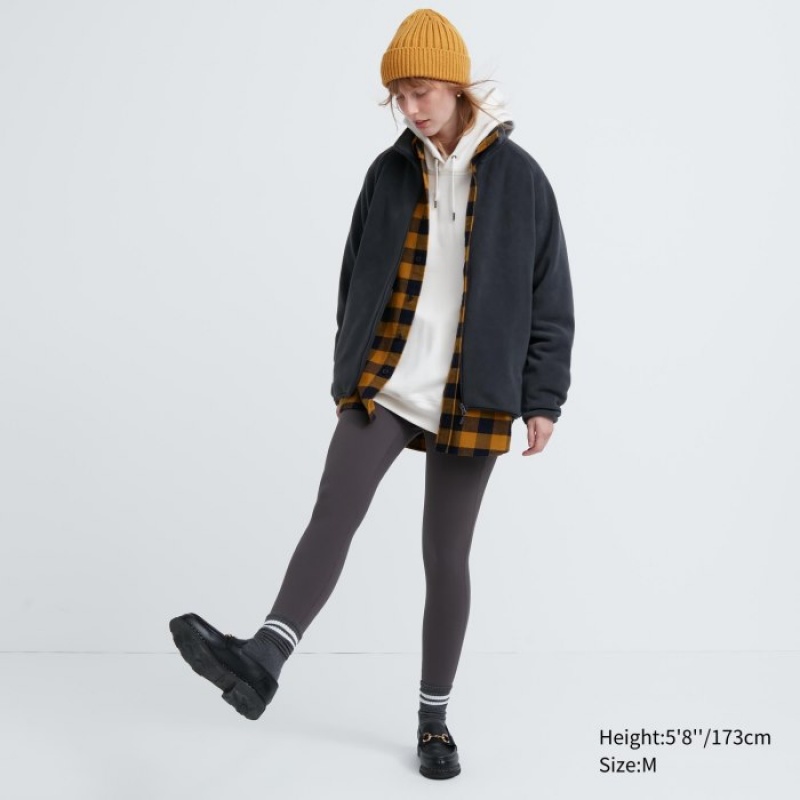 Grey Uniqlo Full-Zip Women Fleece | 5134832