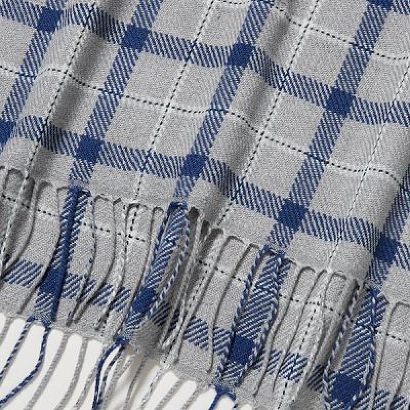 Grey Uniqlo HEATTECH Checked Women Scarves | 515248