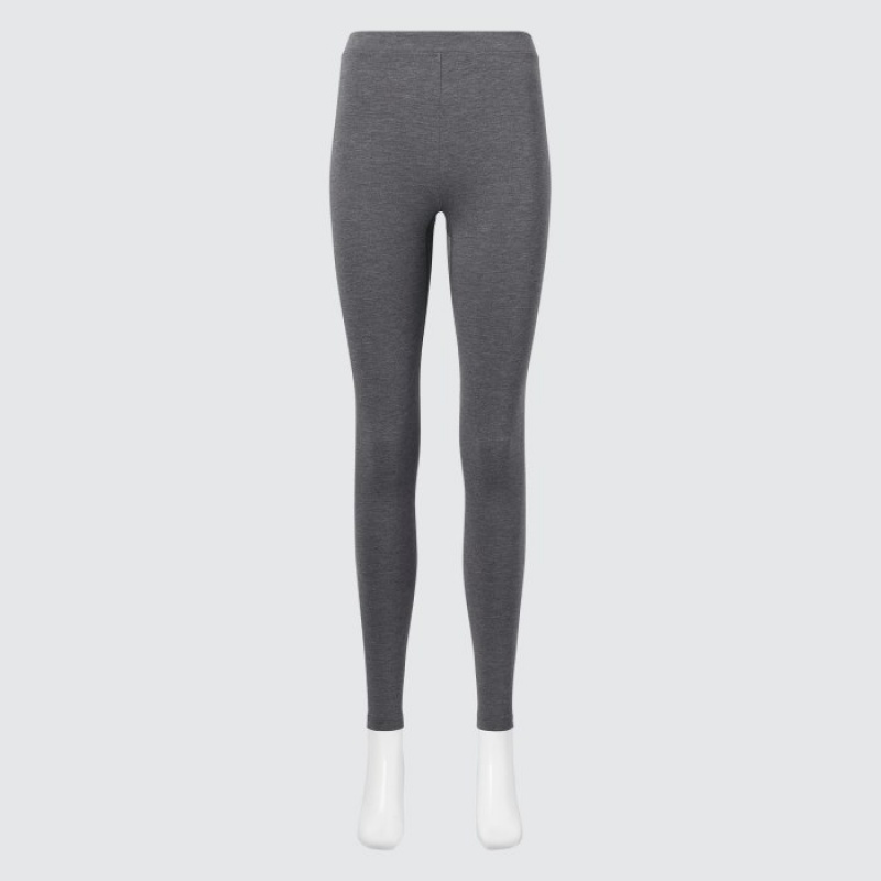 Grey Uniqlo HEATTECH Cotton Extra Warm Women Leggings | 5825995