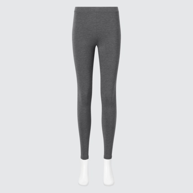 Grey Uniqlo HEATTECH Cotton Extra Warm Women Leggings | 8803194