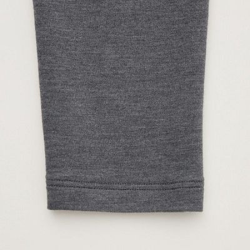 Grey Uniqlo HEATTECH Cotton Women Leggings | 2652883