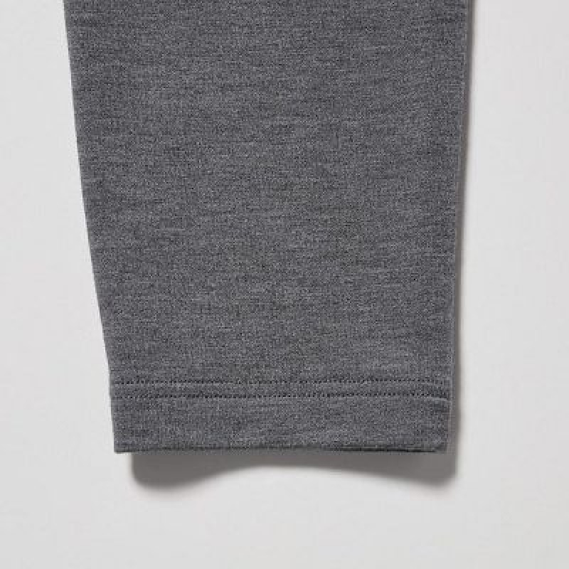 Grey Uniqlo HEATTECH Cotton Women Leggings | 7037686