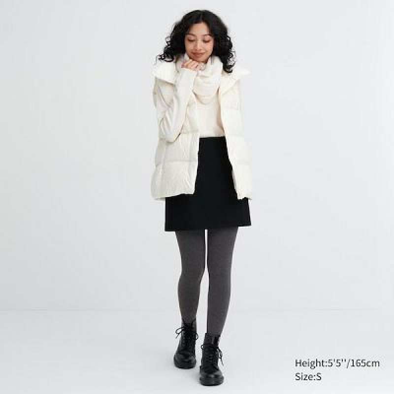 Grey Uniqlo HEATTECH Extra Warm Pile-Lined Women Tight | 6479476
