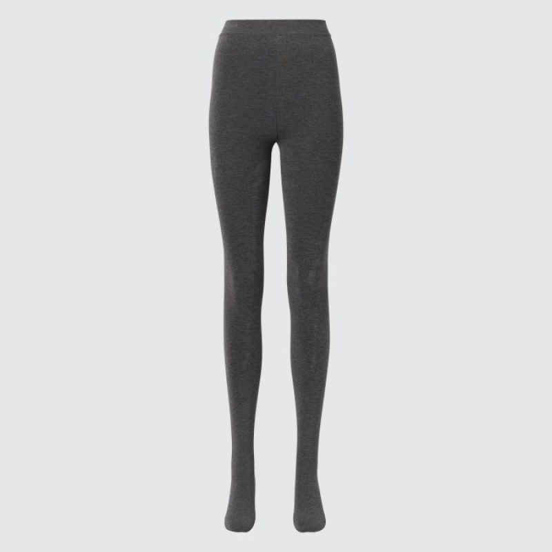 Grey Uniqlo HEATTECH Extra Warm Pile-Lined Women Tight | 8620988