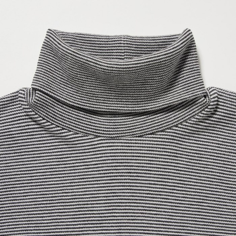 Grey Uniqlo HEATTECH Extra Warm Seamless Turtleneck Women T Shirts | 4590899