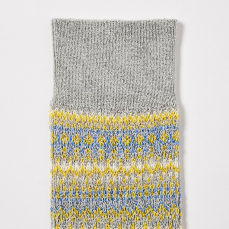 Grey Uniqlo HEATTECH Fair Isle Men Socks | 9667393