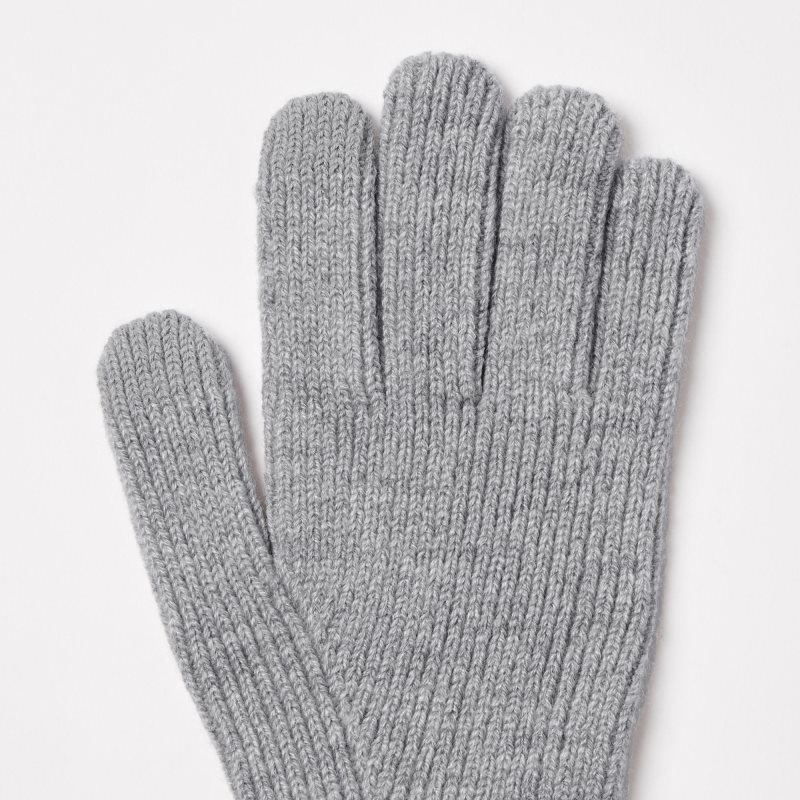Grey Uniqlo HEATTECH Knitted Men Gloves | 9957363